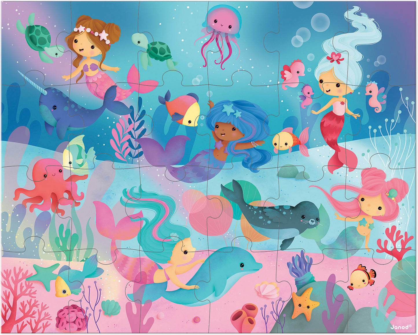 Suitcase Puzzle Mermaids (24 Pcs) Age 3+