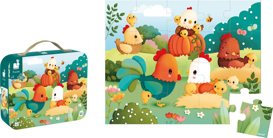 Suitcase Puzzle Farm Welcome to the Farm (20 Pieces) Age 2+