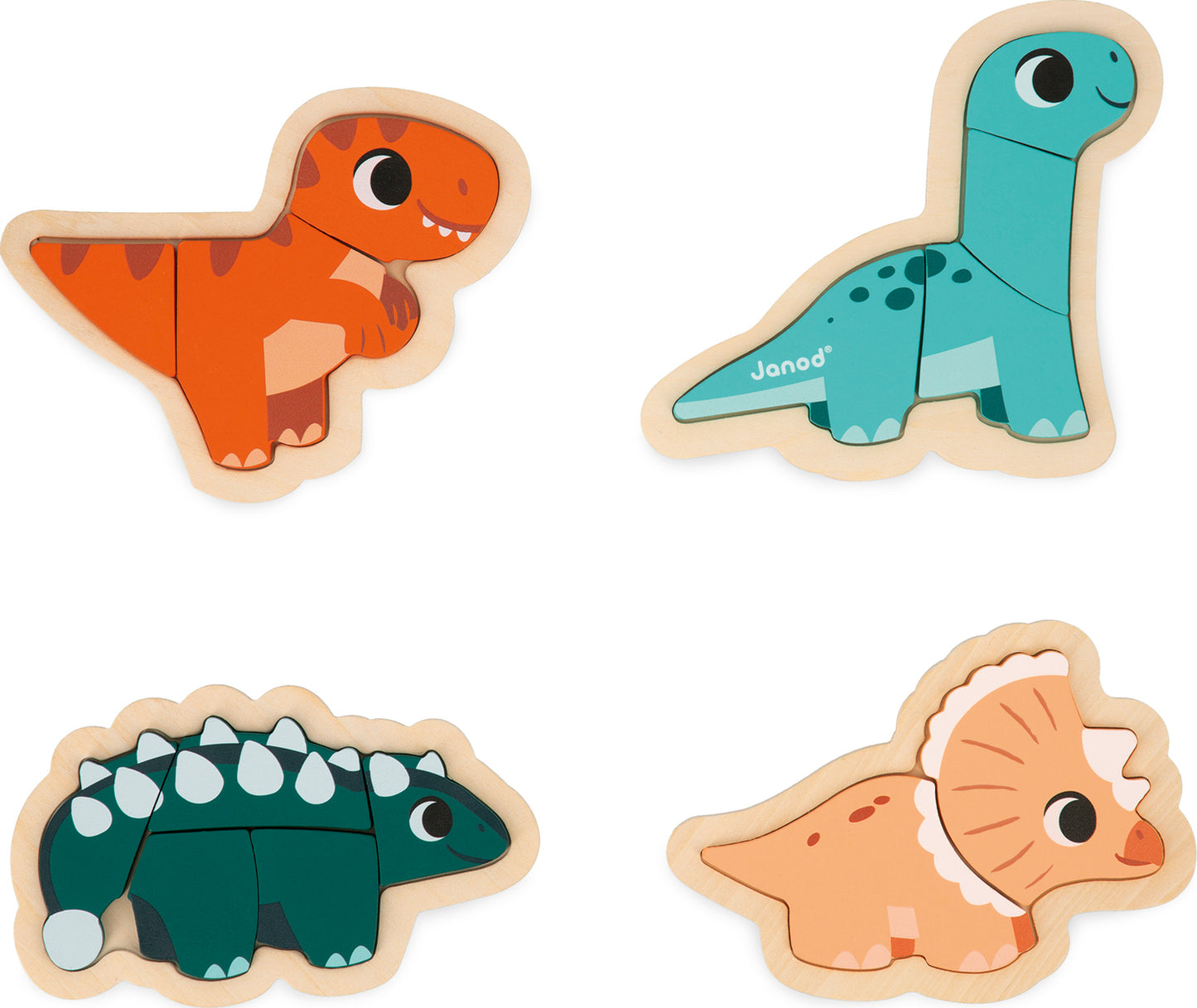 Dino - 4 Progressive Puzzles Dino