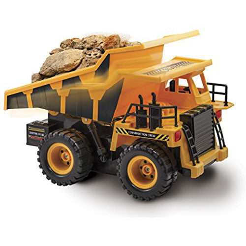 Kid Galaxy Remote Control Dump Truck. 6 Function RC Construction Toy Vehicle, 27 MHz