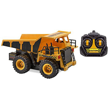 Kid Galaxy Remote Control Dump Truck. 6 Function RC Construction Toy Vehicle, 27 MHz