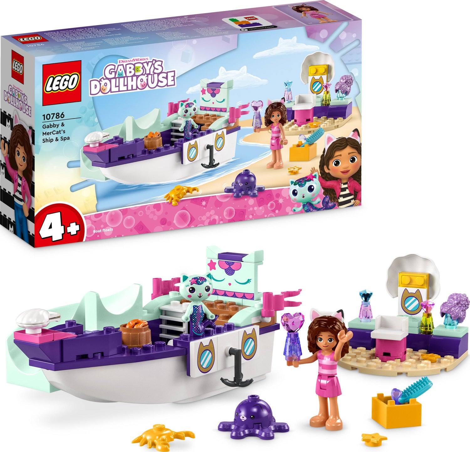 LEGO® Gabby's Dollhouse Gabby & MerCat's Ship & Spa
