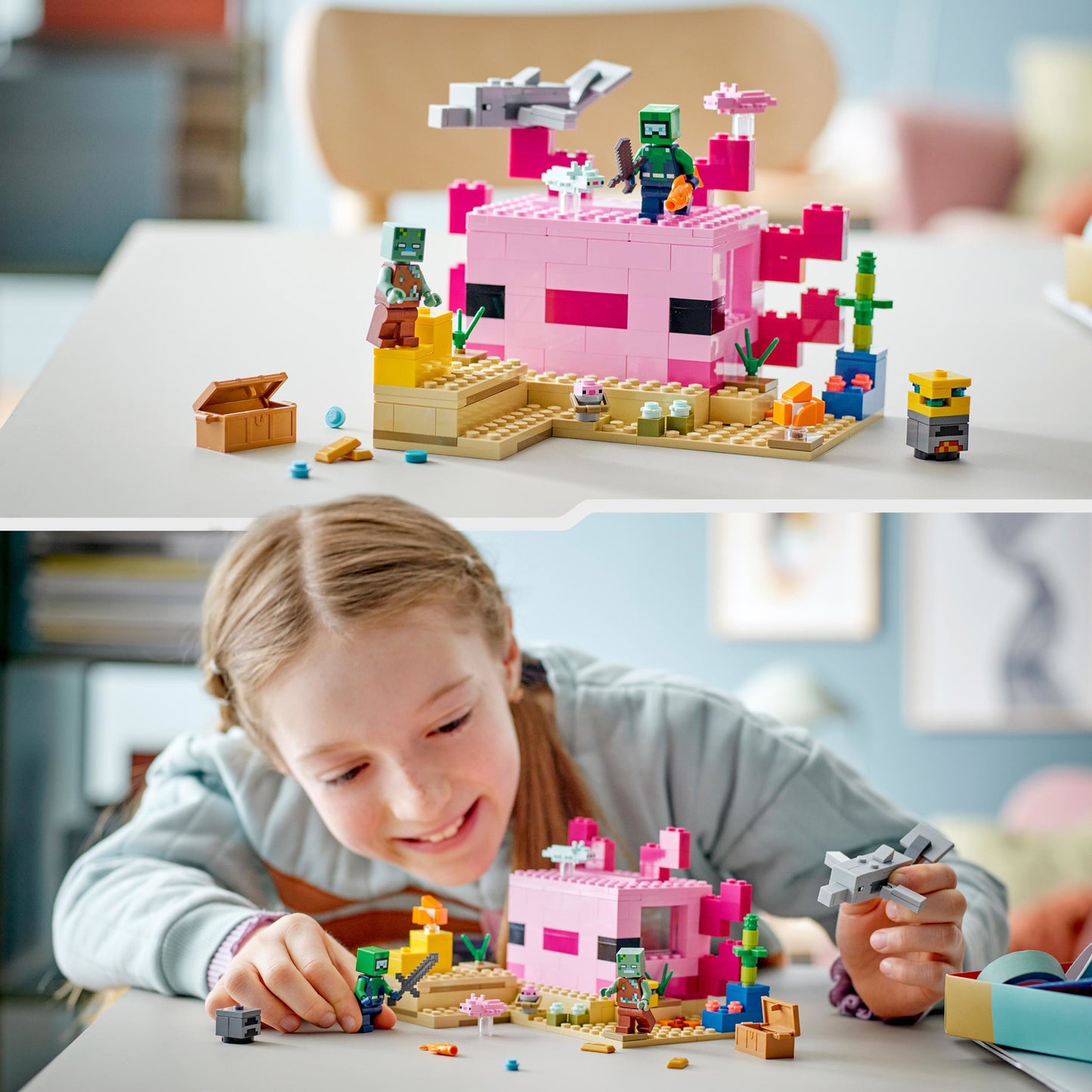 LEGO® Minecraft The Axolotl House Building Toy