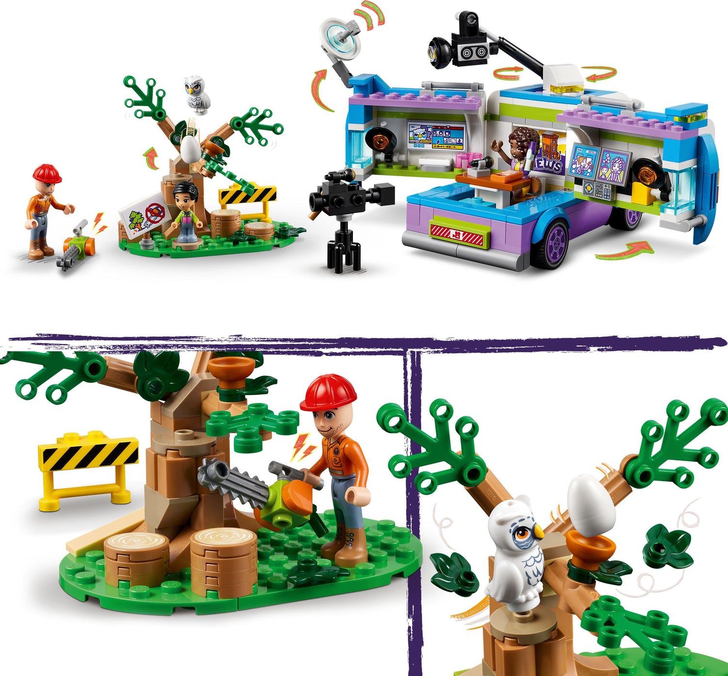 LEGO Friends Newsroom Van Animal Rescue Set Franklin s Toys