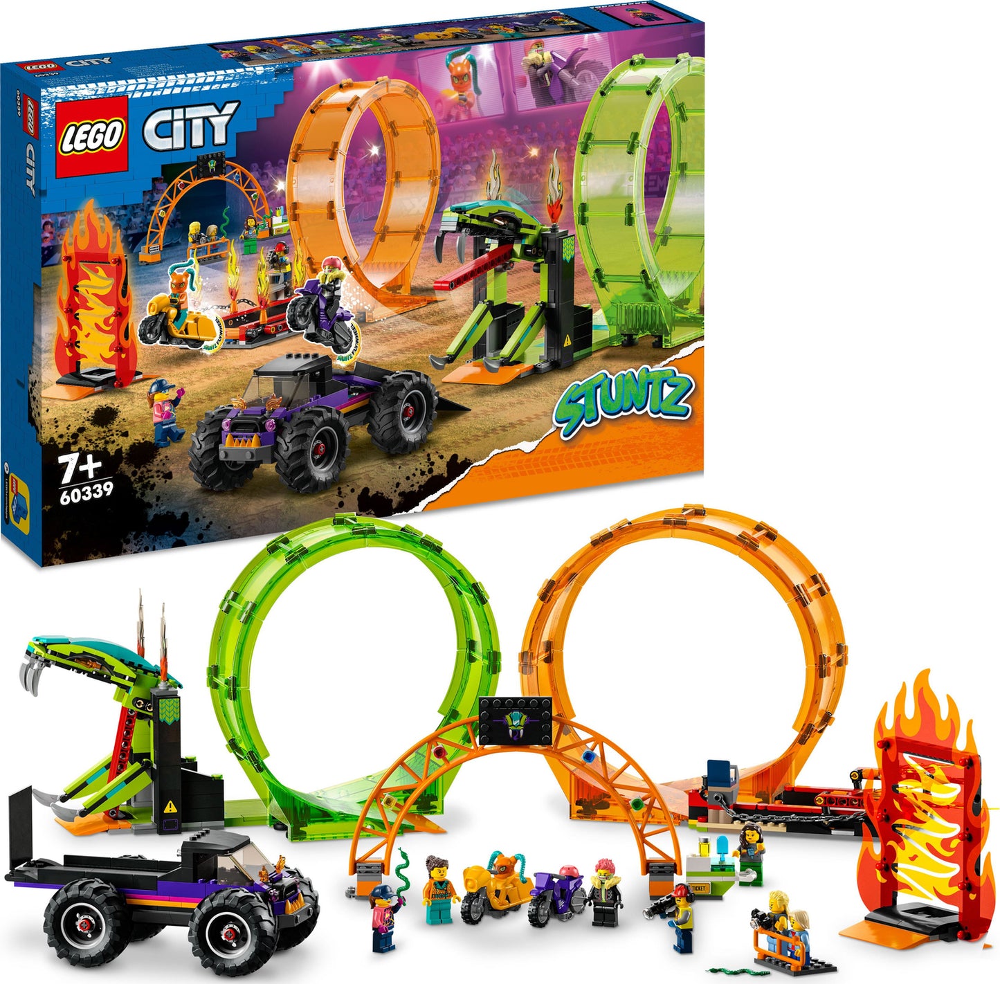 LEGO® City Stuntz Double Loop Stunt Arena Set