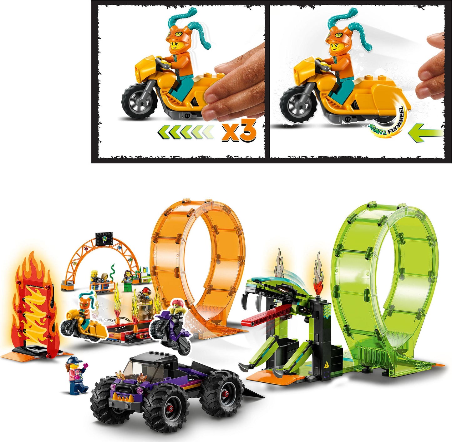 LEGO® City Stuntz Double Loop Stunt Arena Set