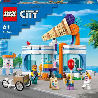LEGO® City Ice-Cream Shop Set with Toy Bike