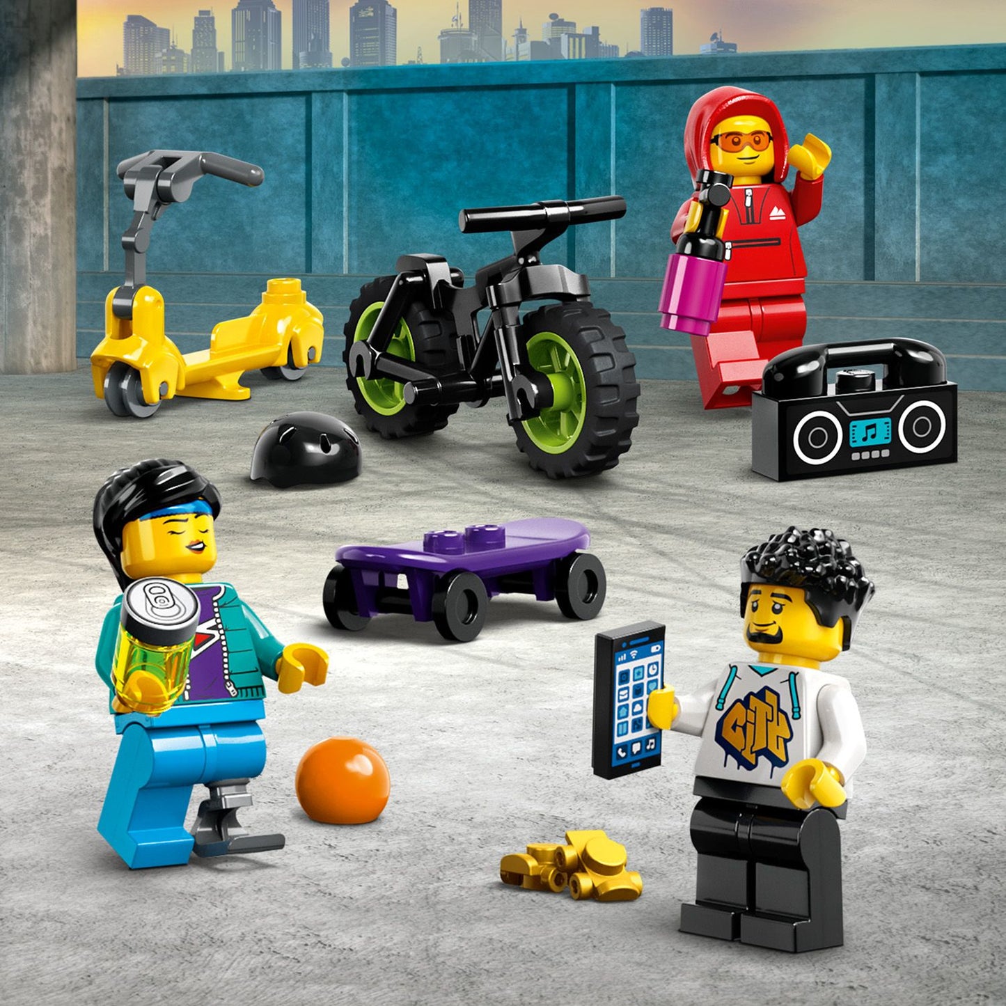 LEGO® City Street Skate Park with Toy Bike