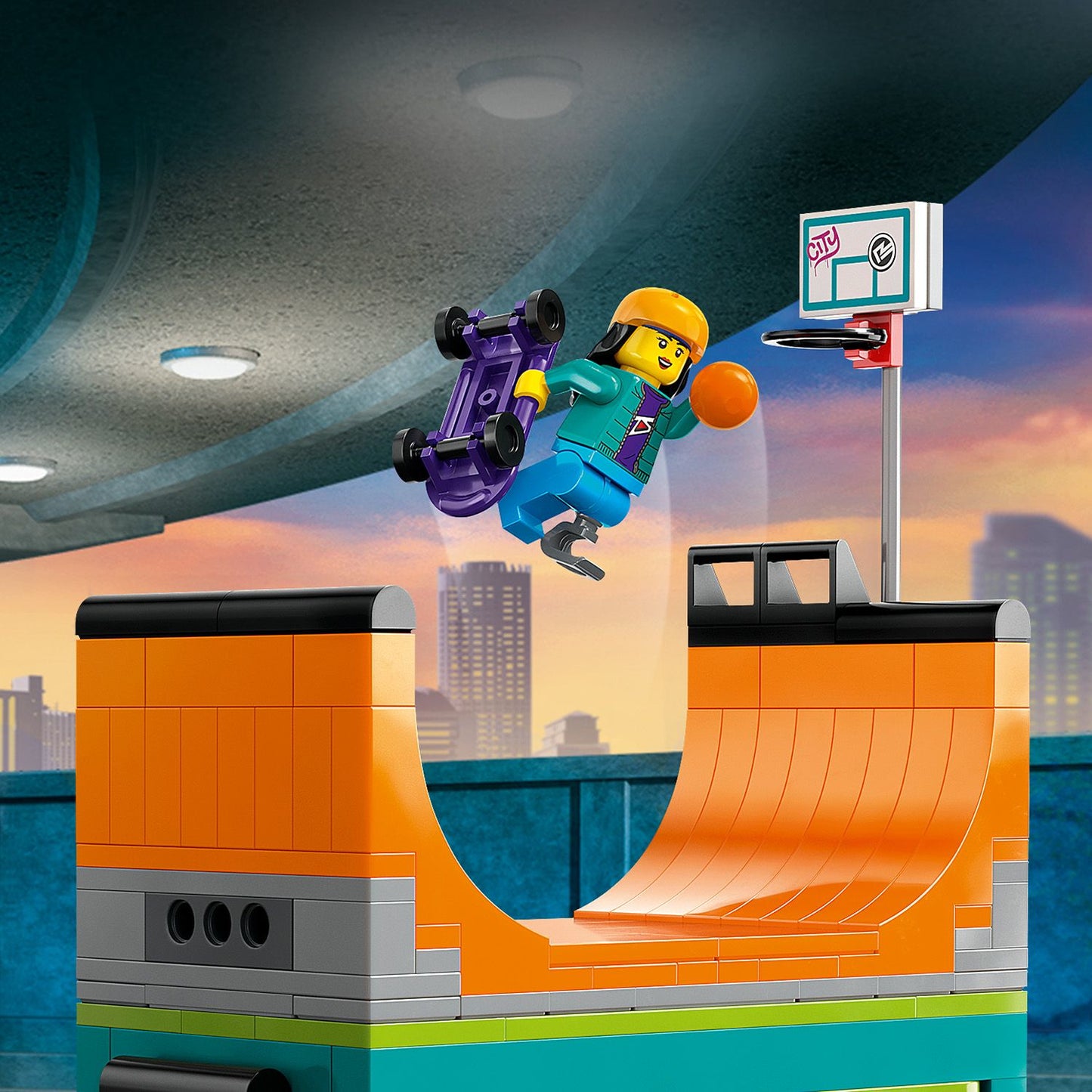 LEGO® City Street Skate Park with Toy Bike