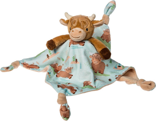 Hetty Highland Cow Character Blanket - 13x13"