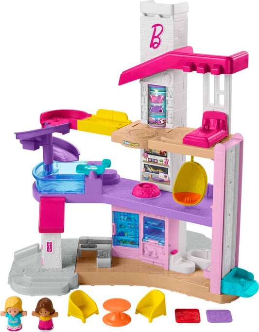 Fisher-Price Little People Barbie Little Dreamhouse Toddler Playset with Music & Lights
