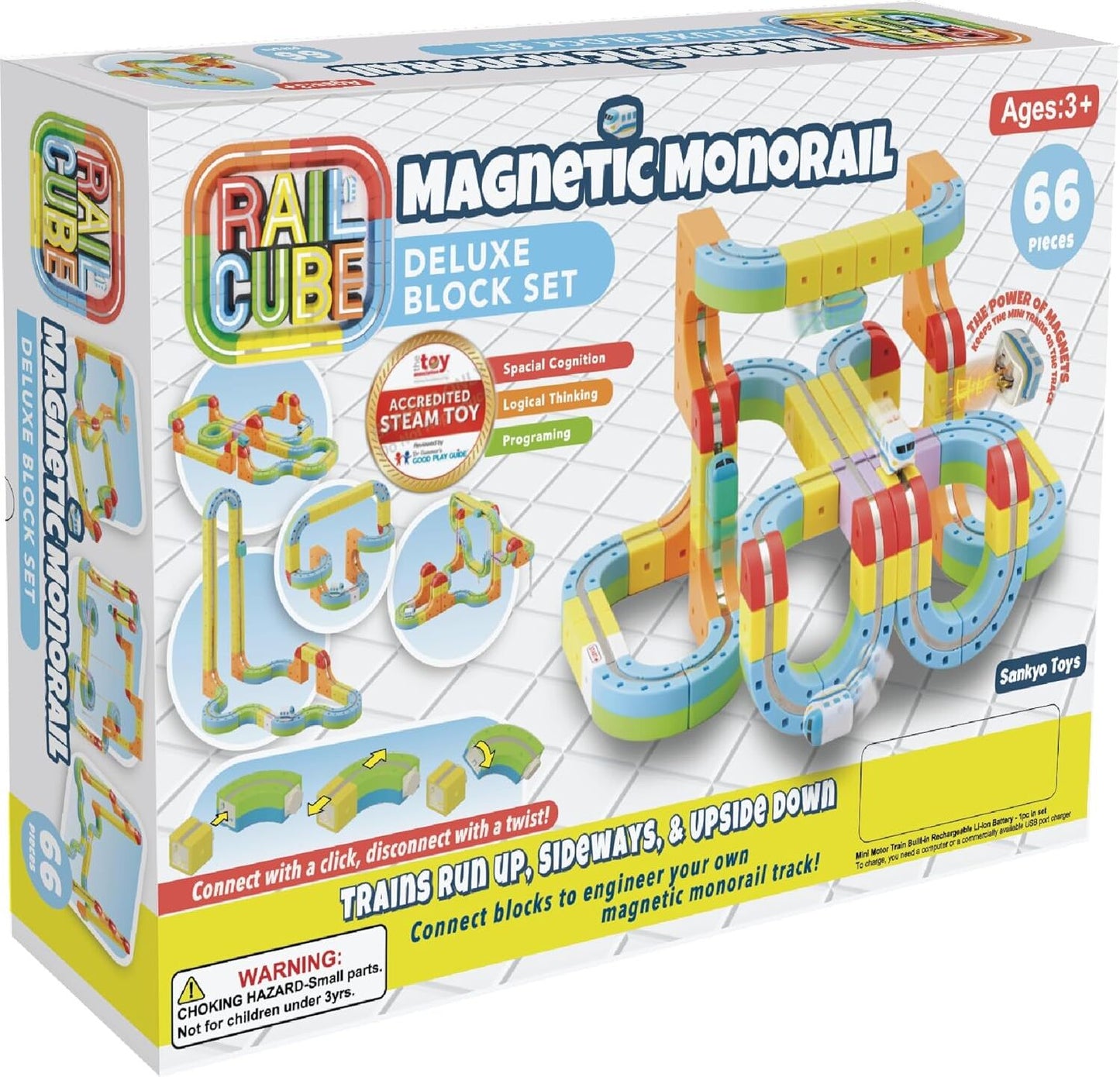 Rail Cube - Magnetic Monorail Deluxe Set