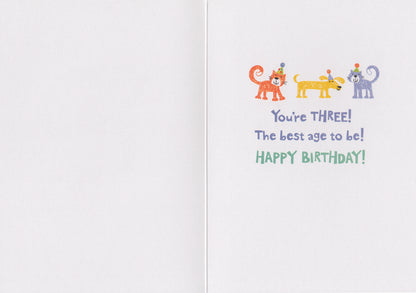 Age 3 Foil Birthday Card