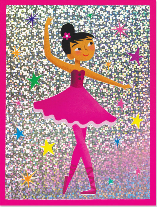 Ballerina Foil Gift Enclosure Card