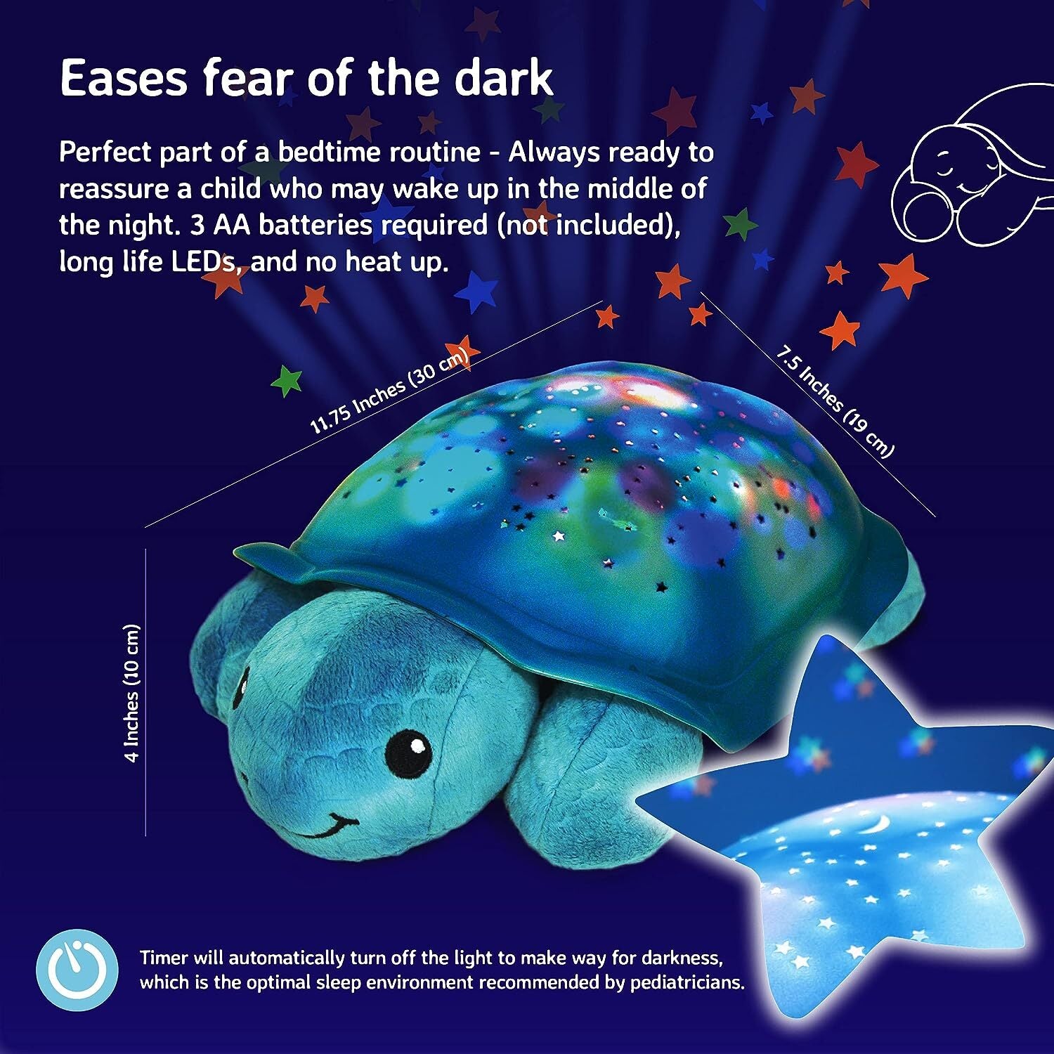 Twinkling Twilight Turtle - Aqua
