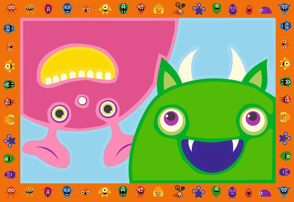 CreArt Jr:  Paint-By-Number - Silly Monsters (2 images) Age 5+