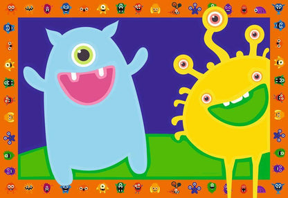 CreArt Jr:  Paint-By-Number - Silly Monsters (2 images) Age 5+