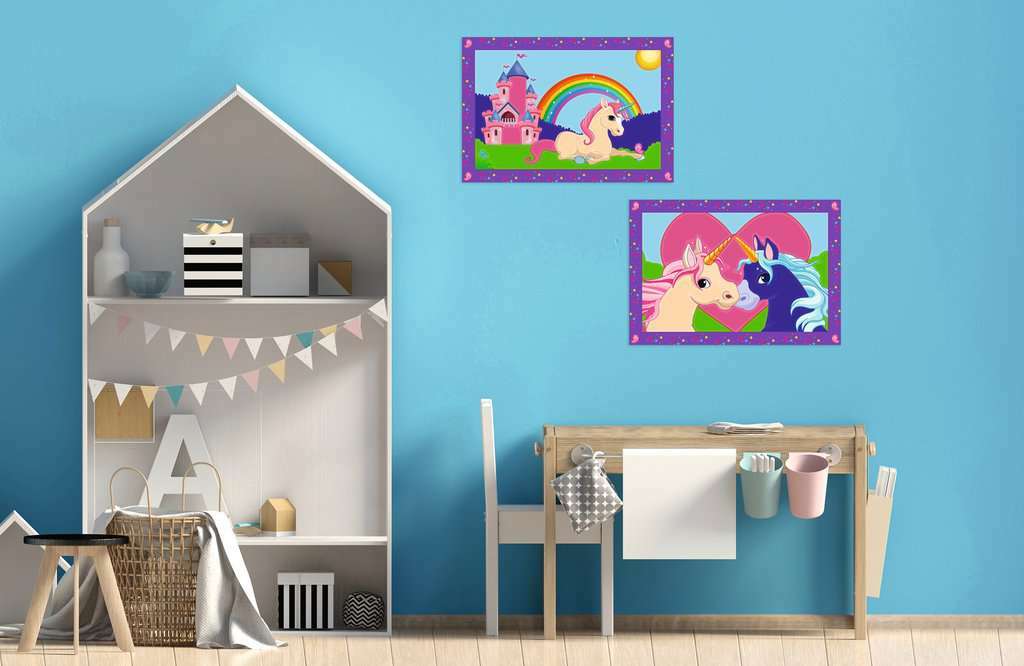 CreArt Jr: Paint-By-Number - Magical Unicorns (2 images) Age 5+