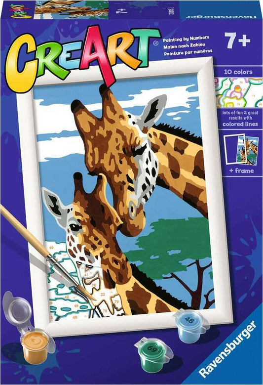 CreArt: Cute Giraffes 5x7 Paint by Number