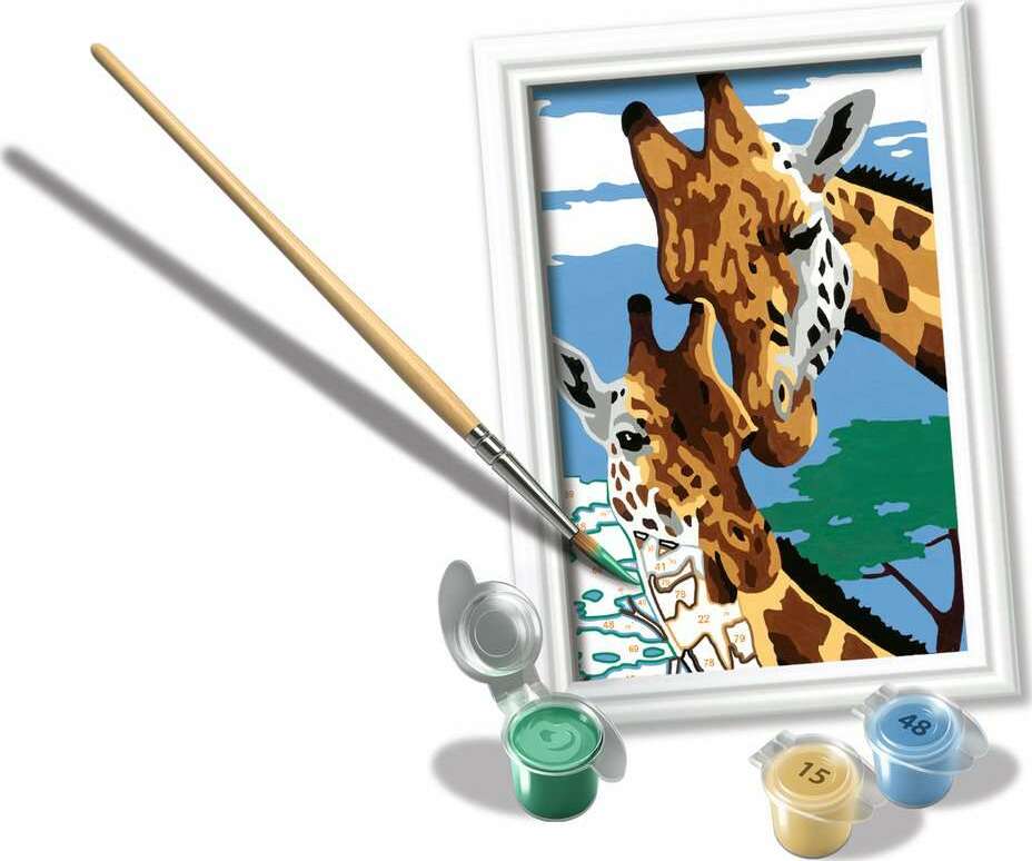 CreArt: Cute Giraffes 5x7 Paint by Number
