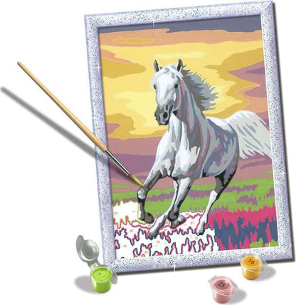 CreArt Horse at Sunset D/F/I/EN/E/PT - Paint by numbers for kids 9 years up
