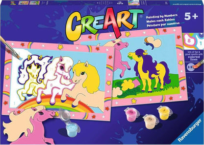 CreArt Jr: Paint-By-Number - Prancing Ponies (2 images) Age 5+