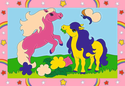 CreArt Jr: Paint-By-Number - Prancing Ponies (2 images) Age 5+