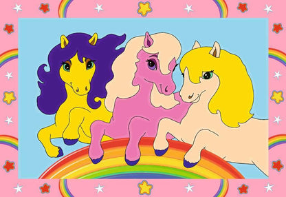CreArt Jr: Paint-By-Number - Prancing Ponies (2 images) Age 5+