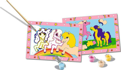 CreArt Jr: Paint-By-Number - Prancing Ponies (2 images) Age 5+