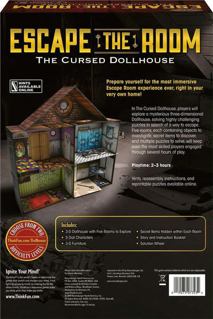 Escape the Room Cursed Dollhouse Game Age 12+