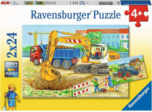 Children’s Jigsaw Puzzle Bauernhof und Baustelle - 24 Pieces Puzzle