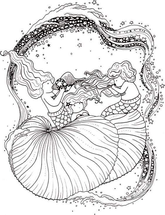 A Million Mermaids: Magical Creatures to Color