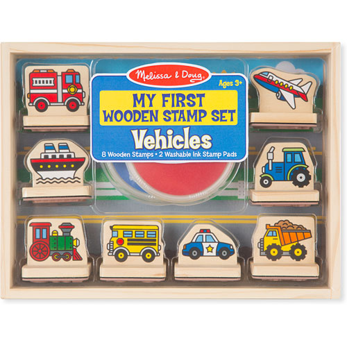 My First Wooden Stamp Set - Vehicles