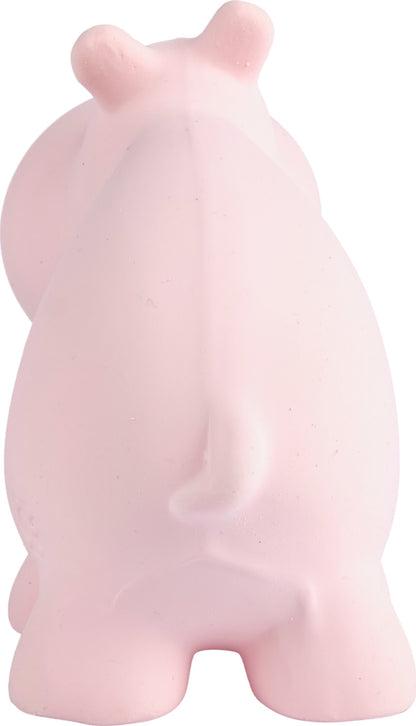 Hippo Natural Organic Rubber Teether, Rattle & Bath Toy