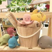 Whale Natural Organic Rubber Teether, Rattle & Bath Toy