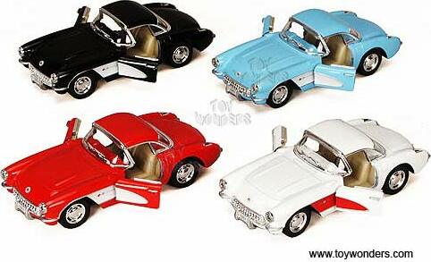 Chevy Corvette Hard Top (1957, 1/34 scale diecast model car) (assorted colors)