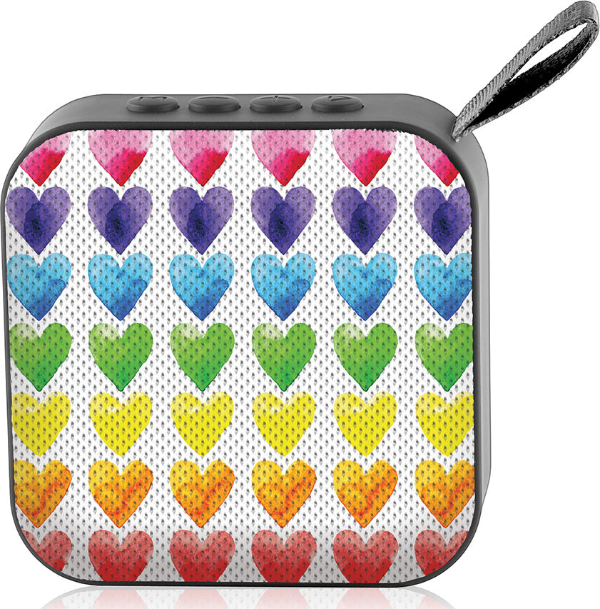 Watercolor Hearts - Jamm'd by Watchitude - Bluetooth Speaker