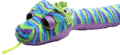 Colorful Stripe Snake Stuffed Animal - 54" Class