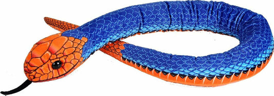 Printed Blue Coral Snake Stuffed Animal - 54"