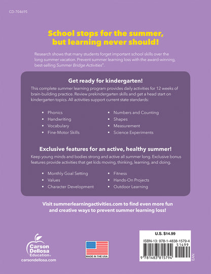 Summer Bridge Activities®, Grades PK - K