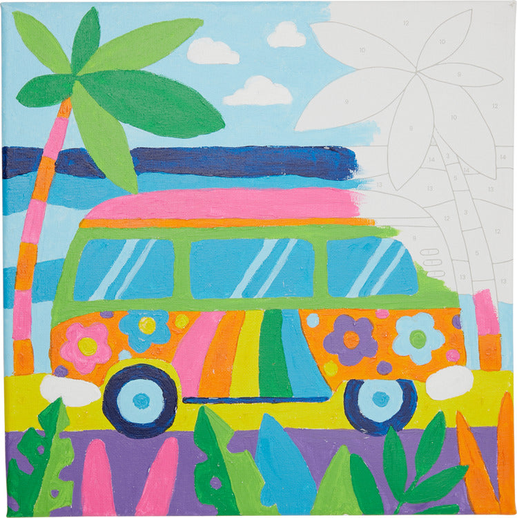 Colorific Canvas Paint By Number Kit - Van Vibes