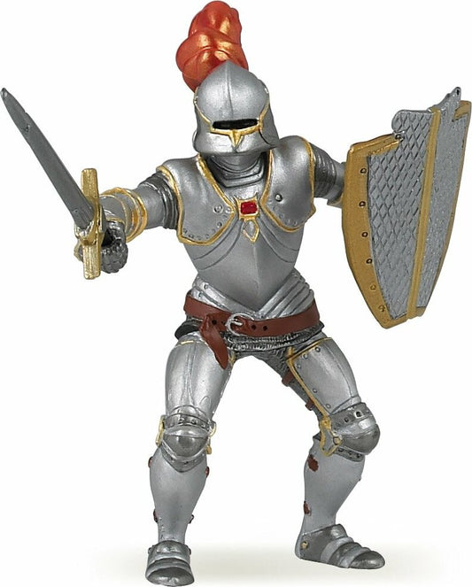 Knight In Armor With Red Feather
