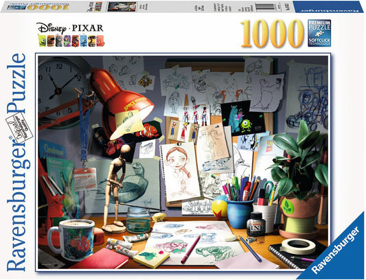 Disney Pixar:The Artist's Desk (1000 pc Puzzle)