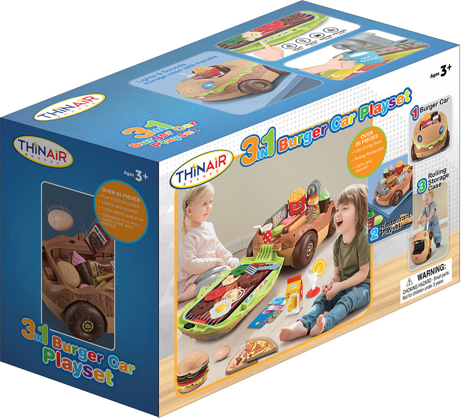 3 in 1 Burger Car Playset