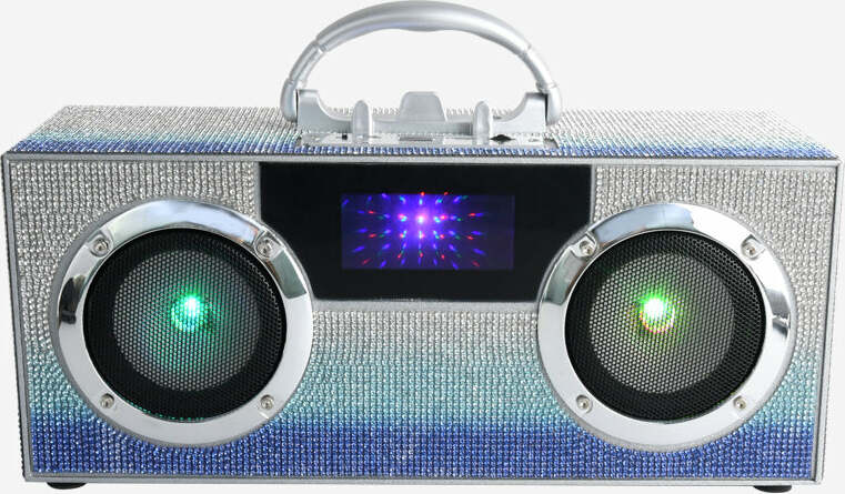 Mini Bluetooth Stereo Speakers OMBRE BLUE- Mini Bling Boombox